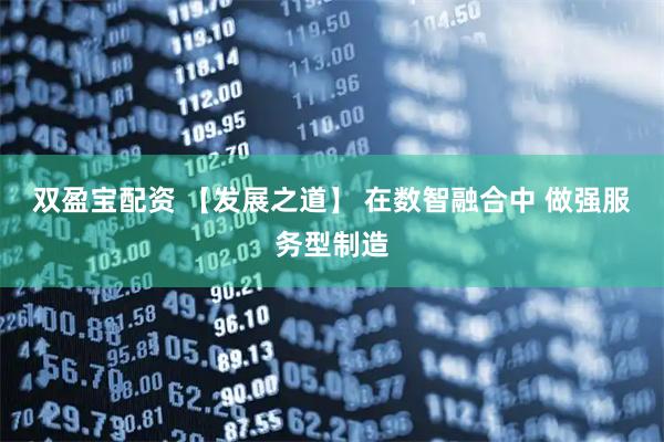 双盈宝配资 【发展之道】 在数智融合中 做强服务型制造