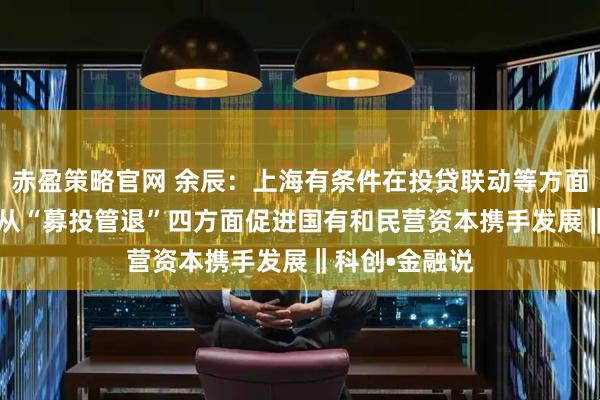 赤盈策略官网 余辰:上海有条件在投贷联动等方面做出新尝试 从“募投管退”四方面促进国有和民营资本携手发展‖科创•金融说